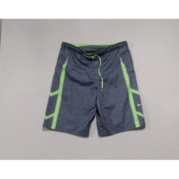 Nike Men Gray Yellow Board Shorts Summer Size Small - Picture 3 of 9